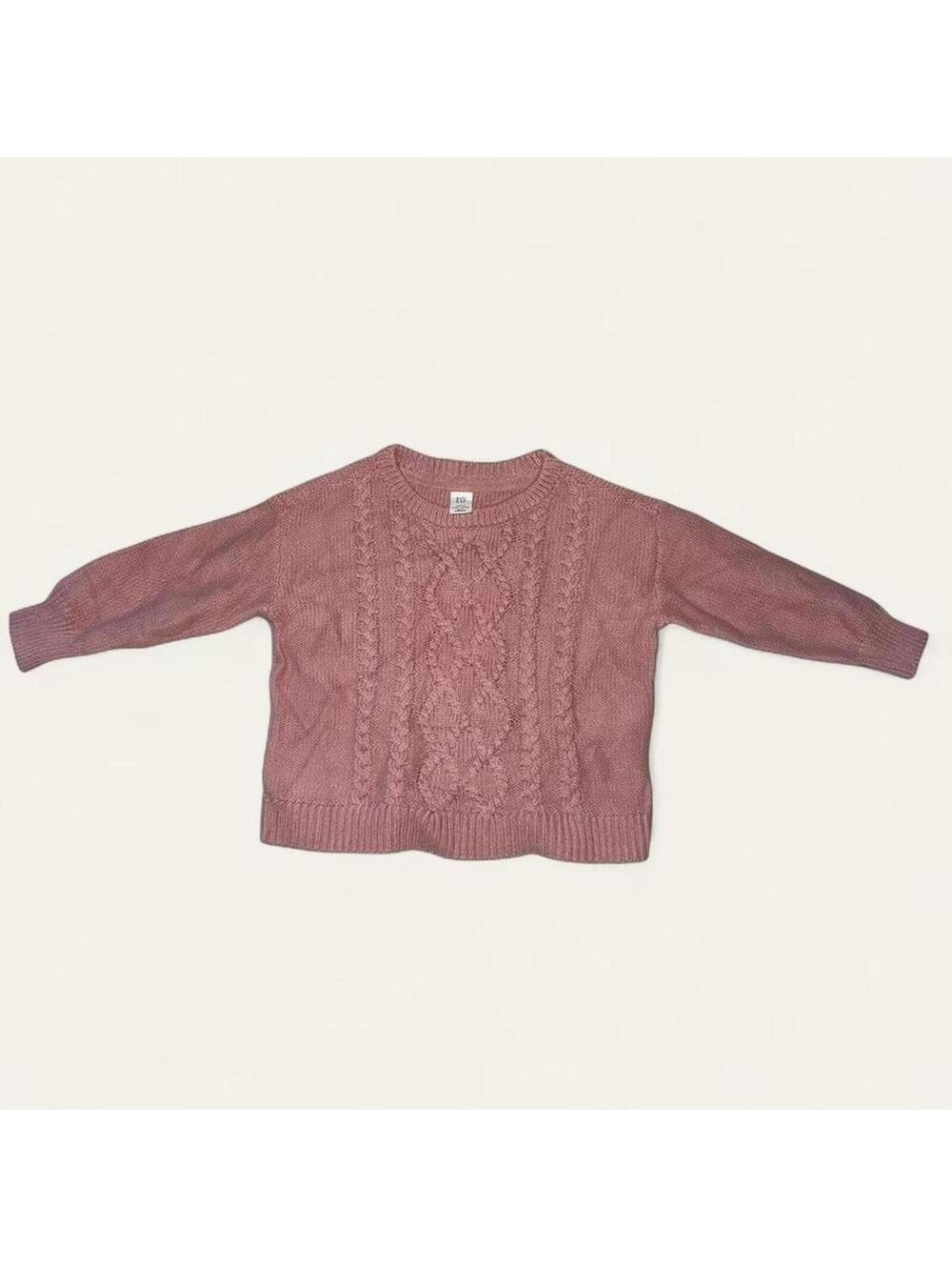 Pink/Mauve Baby Gap Cable Knit Pullover Sweater Size 2T